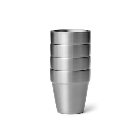 YETI stainless steel shot glasses resist punctures and rust.
