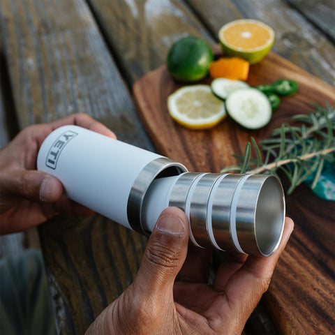 YETI stackable carrying container for easy packing on trips