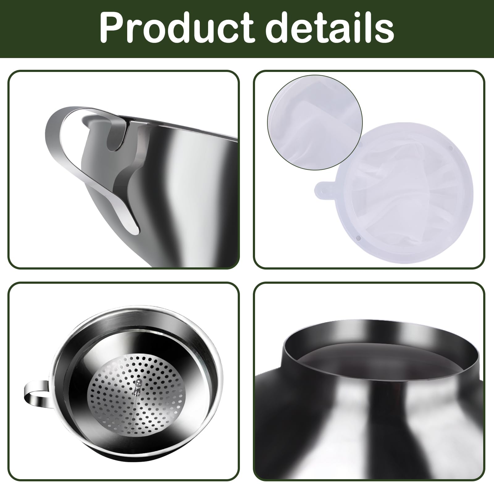 YEVIOR 200-mesh filter included for fine straining