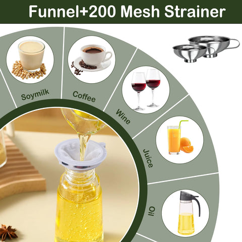 YEVIOR large funnel with 6 inch diameter for canning