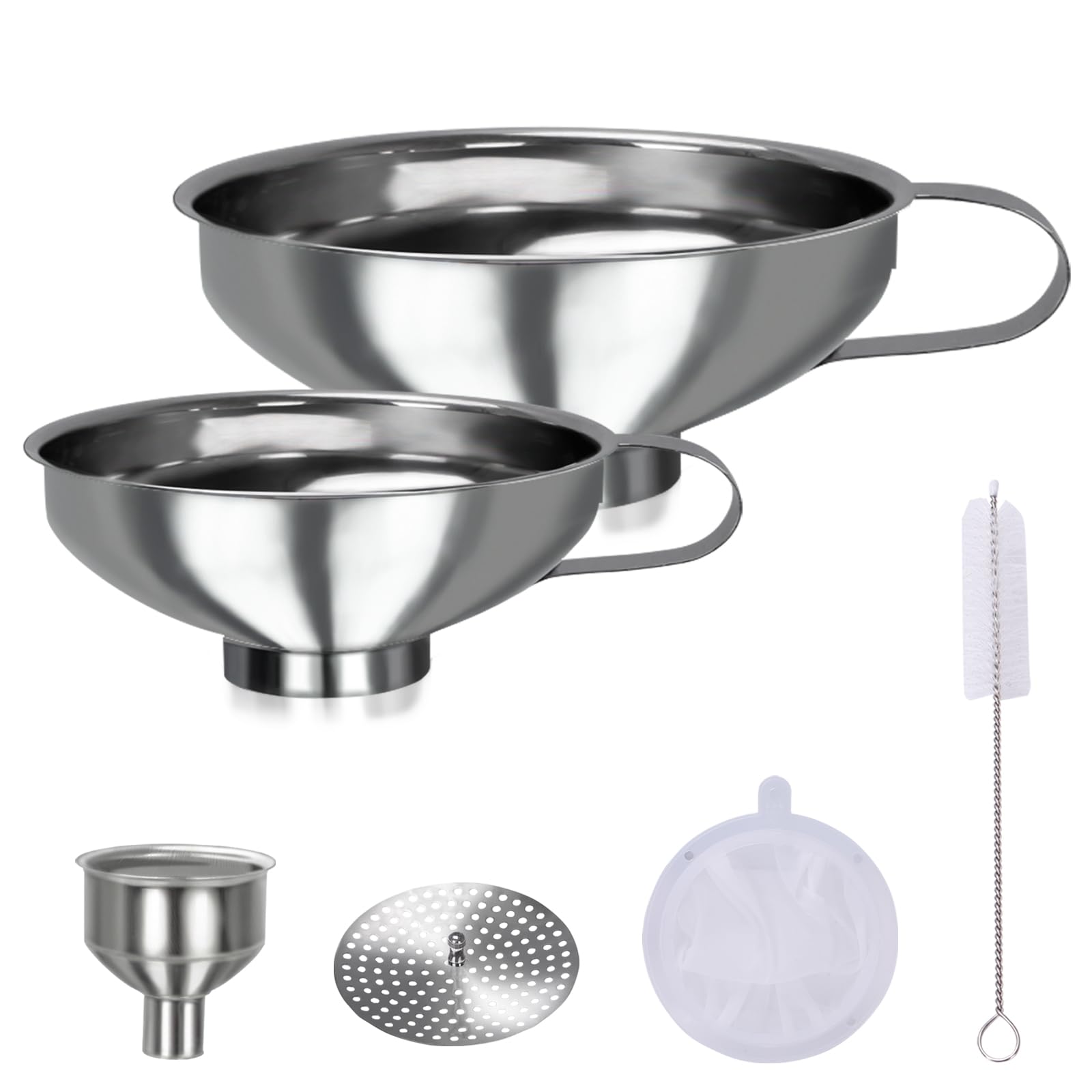 YEVIOR wide-mouth stainless steel canning funnel for easy jar filling