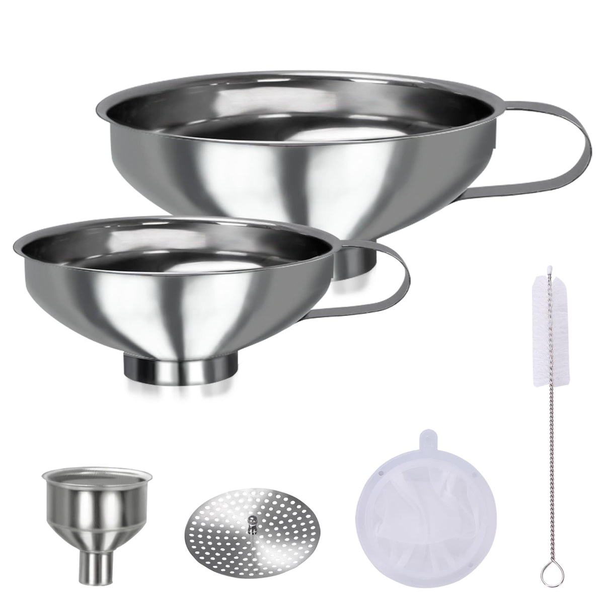 YEVIOR wide-mouth stainless steel canning funnel for easy jar filling