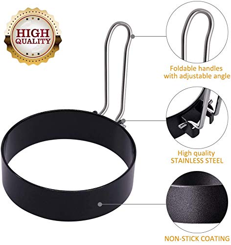 YEVIOR egg ring on nonstick pan enables easy release during breakfast.