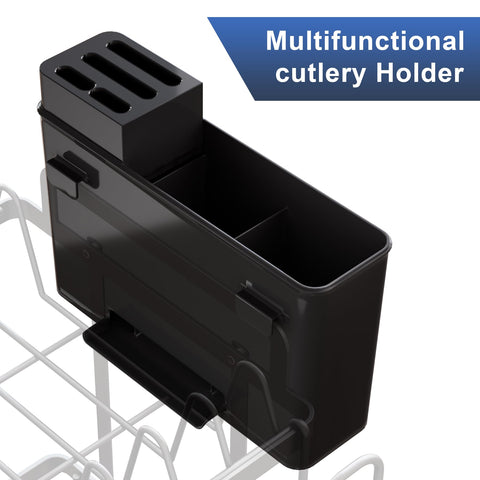 YEYPOP large-capacity rack holds plates, bowls, cutting boards, and cups with efficiency.