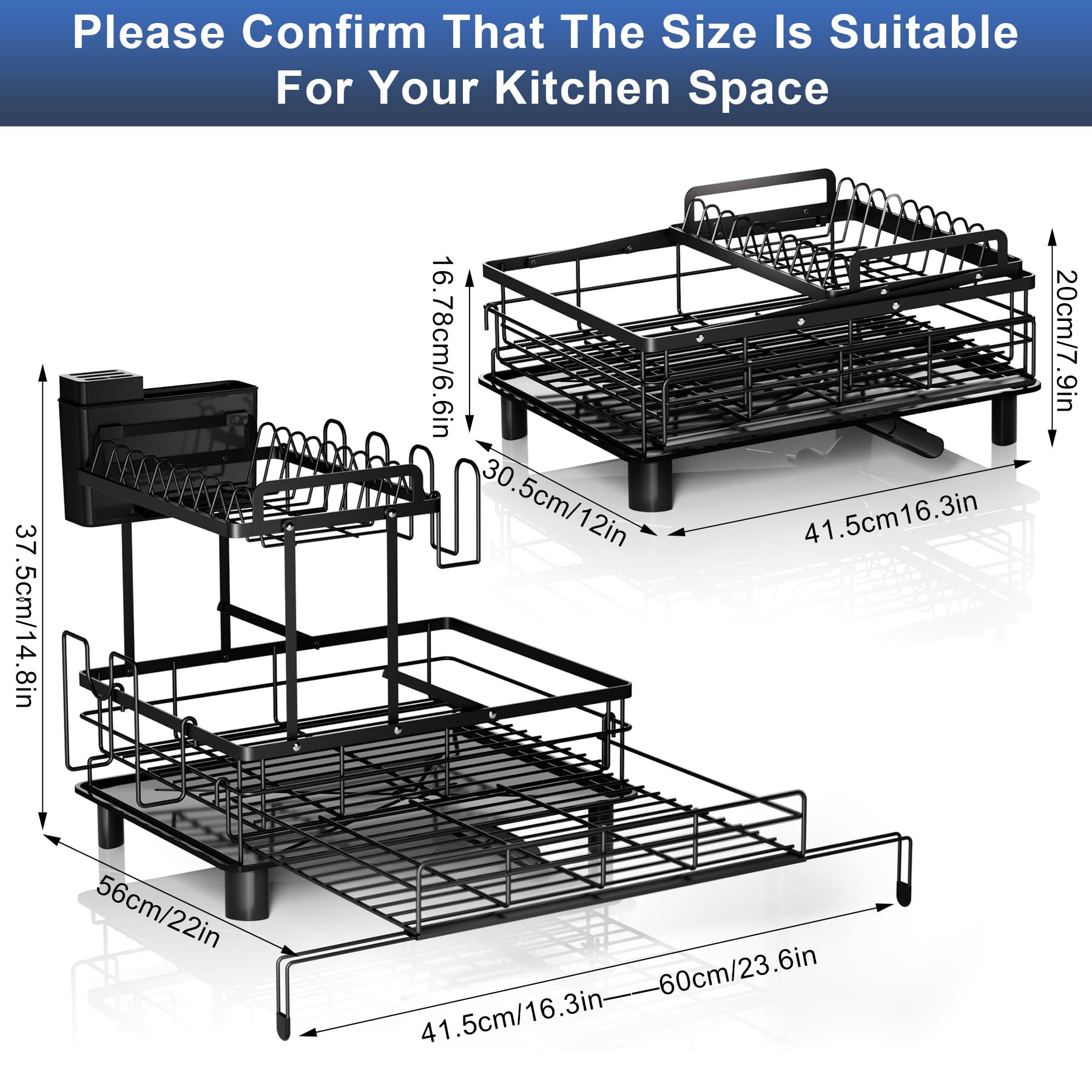 YEYPOP stainless steel dish drying rack combines durability with rust resistance.