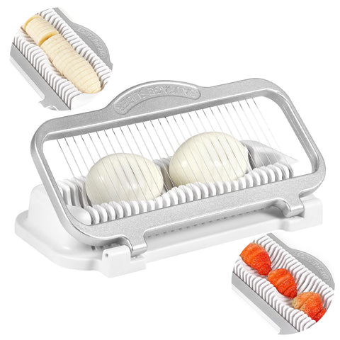 YFYTL larger egg slicer showing perfect egg slices for quick meal prep