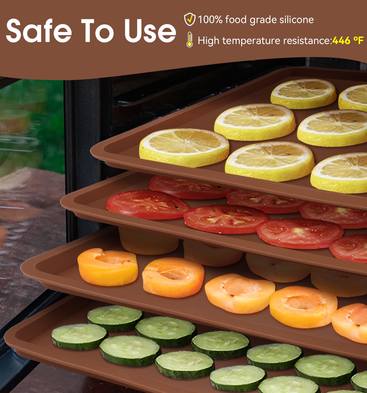 YGKATING fruit leather sheets suitable for dehydrator use