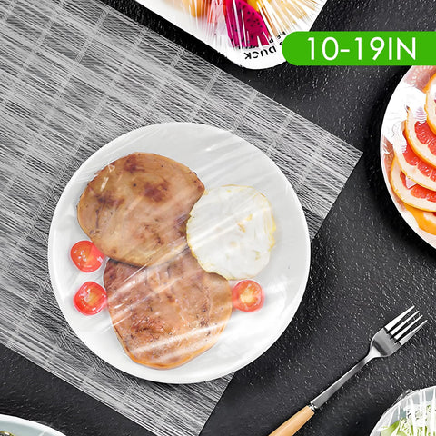 Yhalyea elastic clear plastic lids create airtight seal for leftovers.