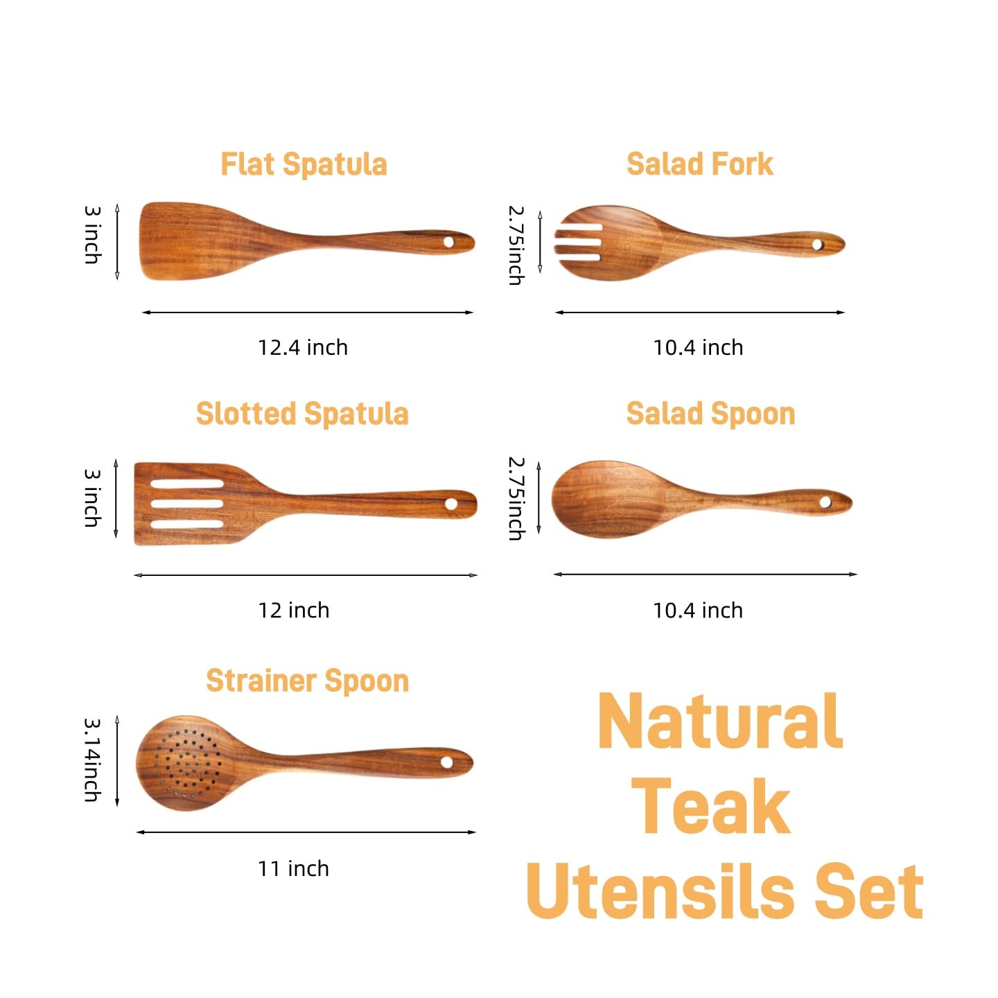 Yhendelion teak salad fork ready to toss and serve crisp greens
