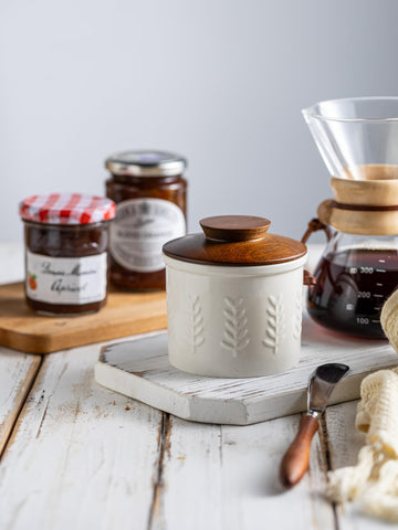 YHOJOY butter crock dishwasher-safe ceramic base