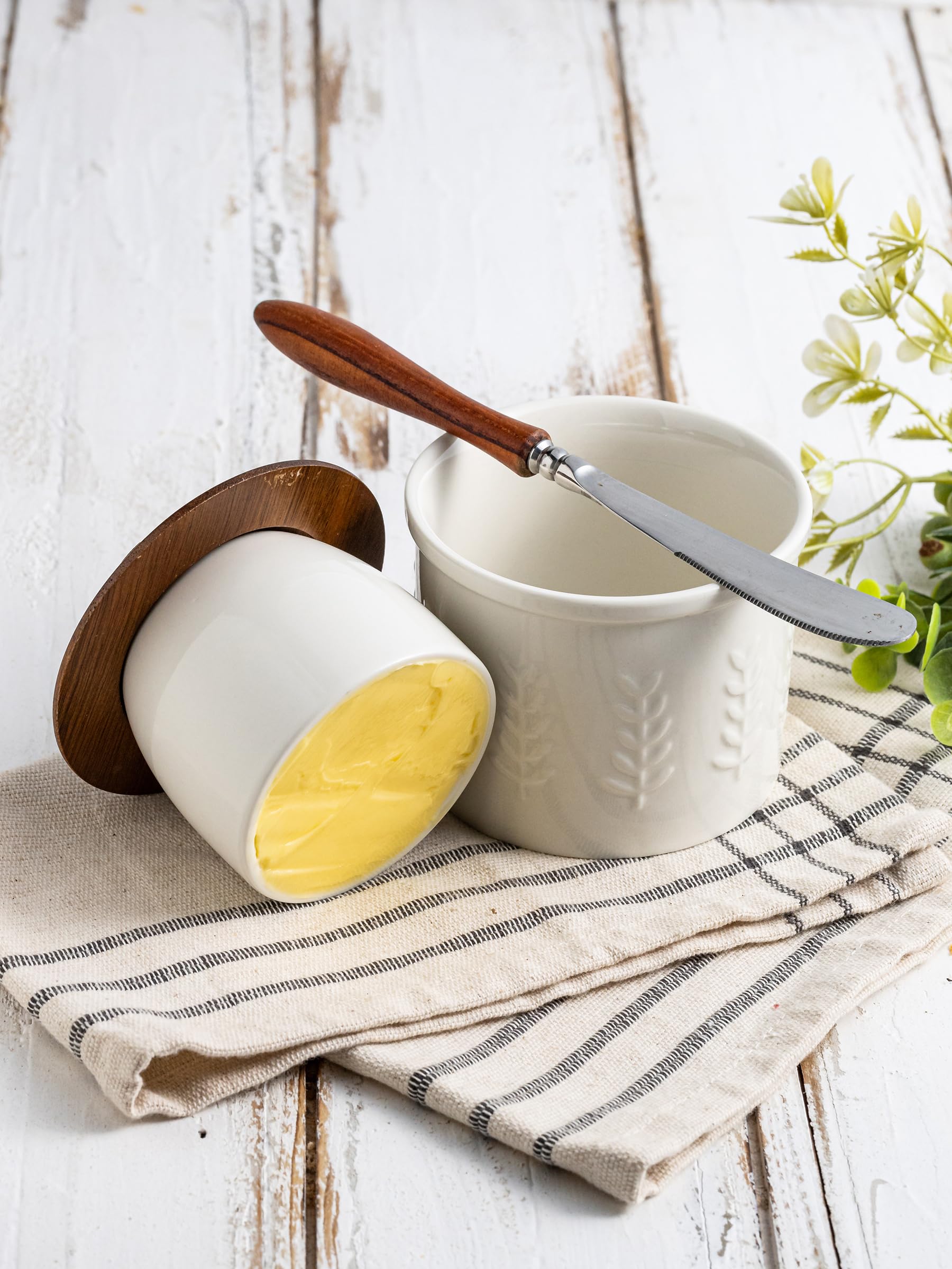 YHOJOY butter crock full-stick butter fits neatly
