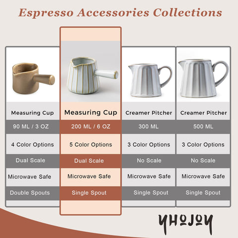 YHOJOY ceramic espresso cup with ergonomic grip for comfortable handling.