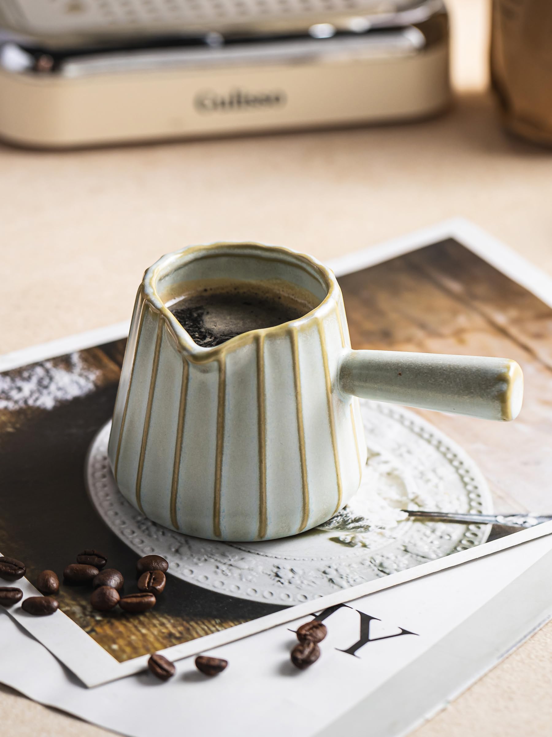 YHOJOY dishwasher-safe ceramic cup simplifies cleanup after use.