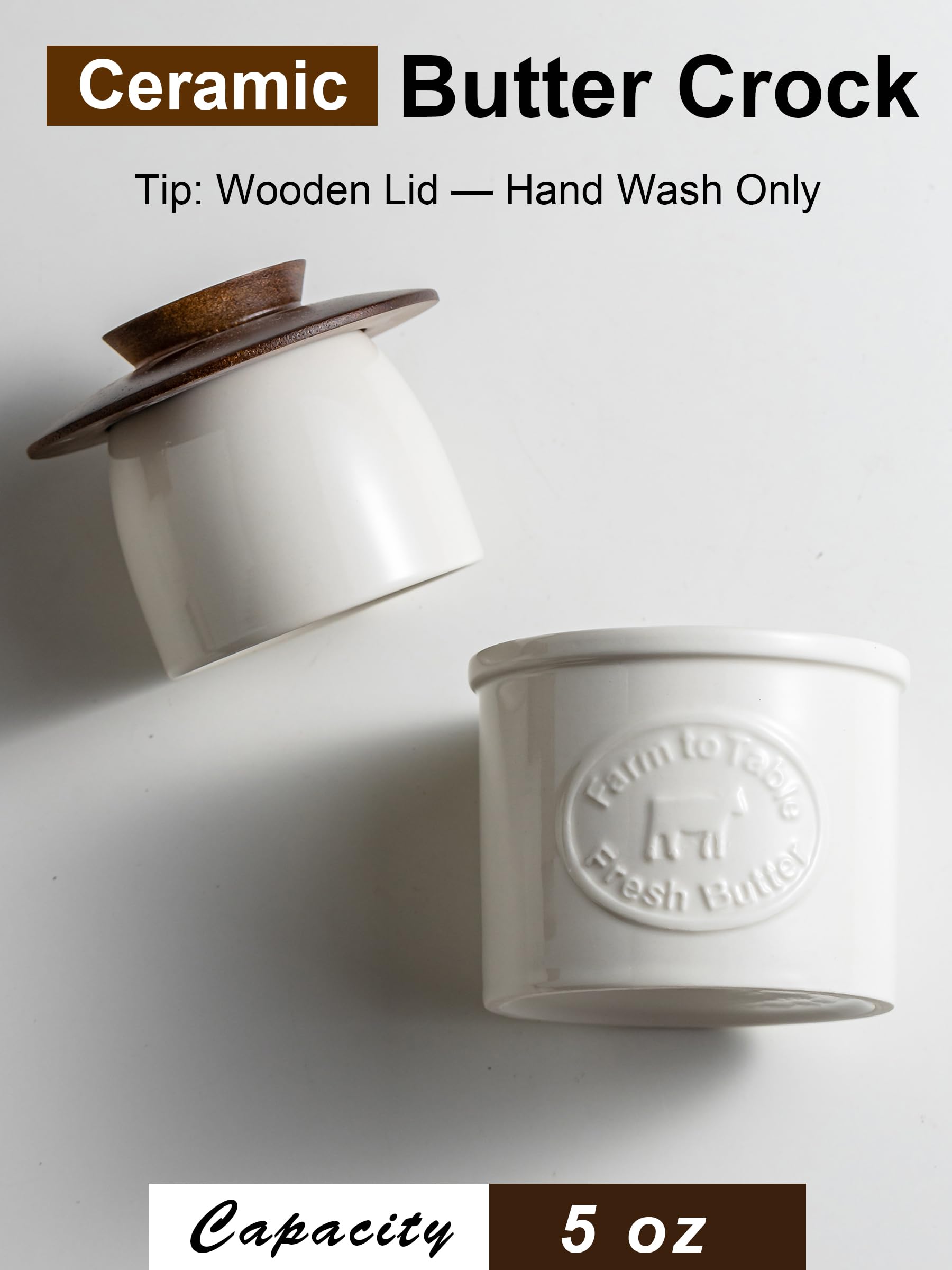 YHOJOY cow-pattern ceramic adds rustic kitchen charm.
