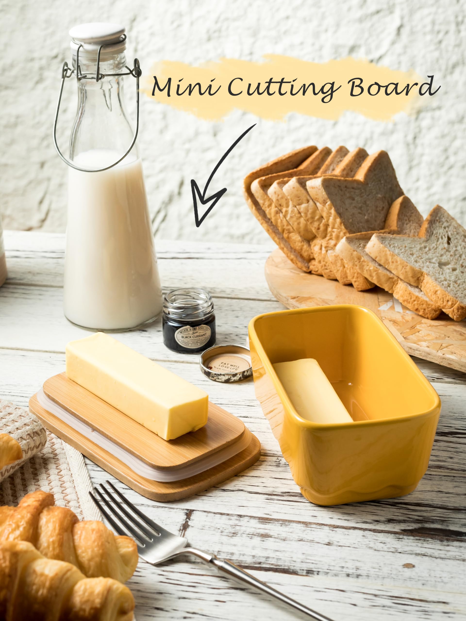 YHOJOY butter dish complements farmhouse and modern decors.