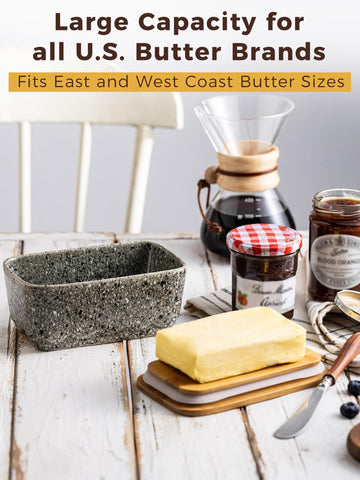 YHOJOY honeybee-pattern lid adds farmhouse charm to the kitchen.