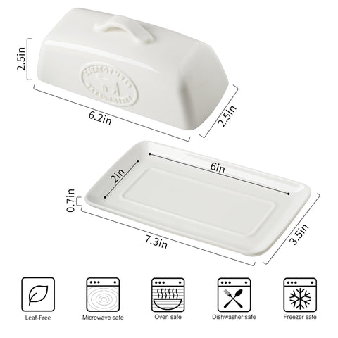 YHOJOY butter dish top knob for simple lifting and serving