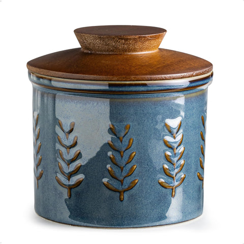 YHOJOY ceramic butter dish with lid keeps butter soft and ready to spread.