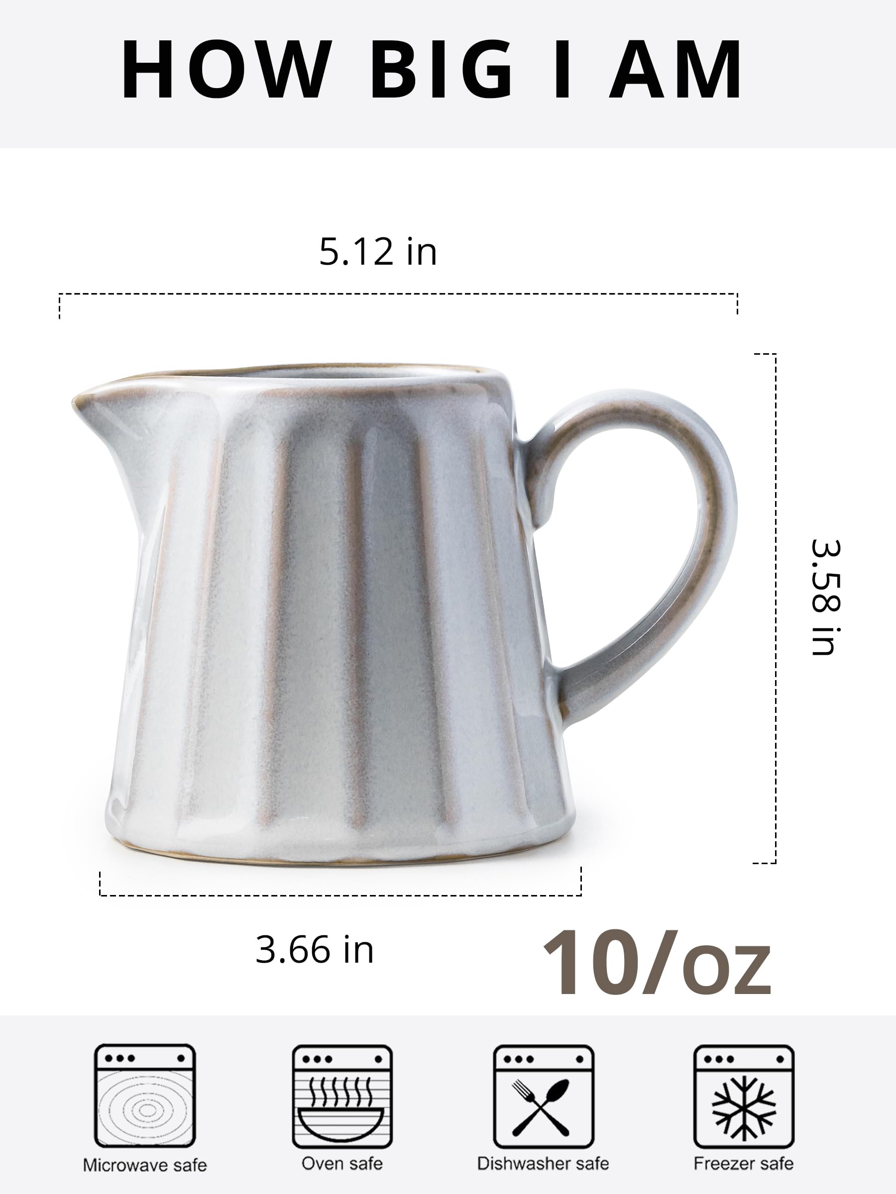YHOJOY creamer pour-spout design for precise, drip-free dairy or syrup pouring