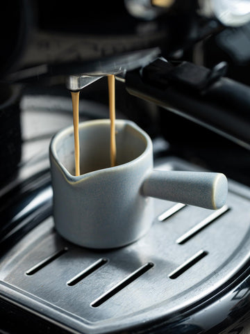 YHOJOY Espresso Cups with ergonomic handle provide a comfortable, stable grip.