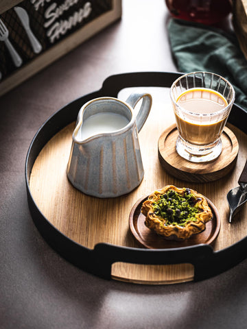 YHOJOY gray glaze ceramic creamer designed for everyday coffee or dairy pours.