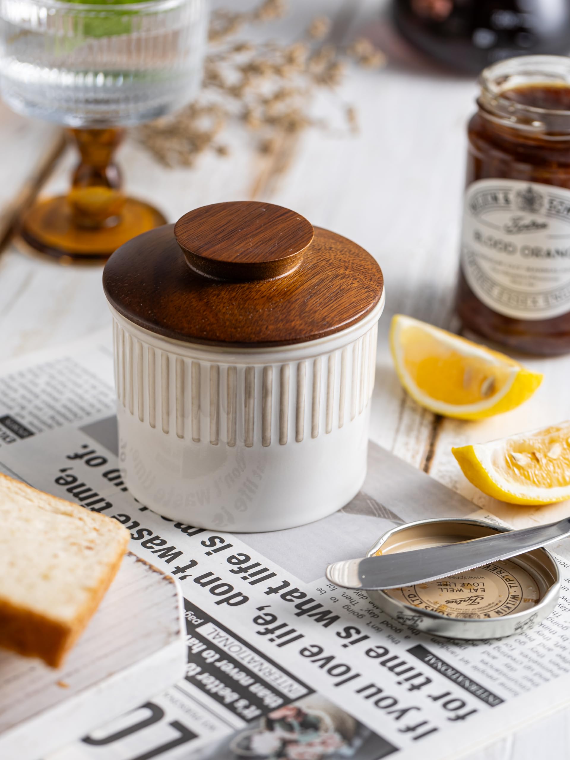YHOJOY lidded butter dish adds stylish storage while sealing freshness.
