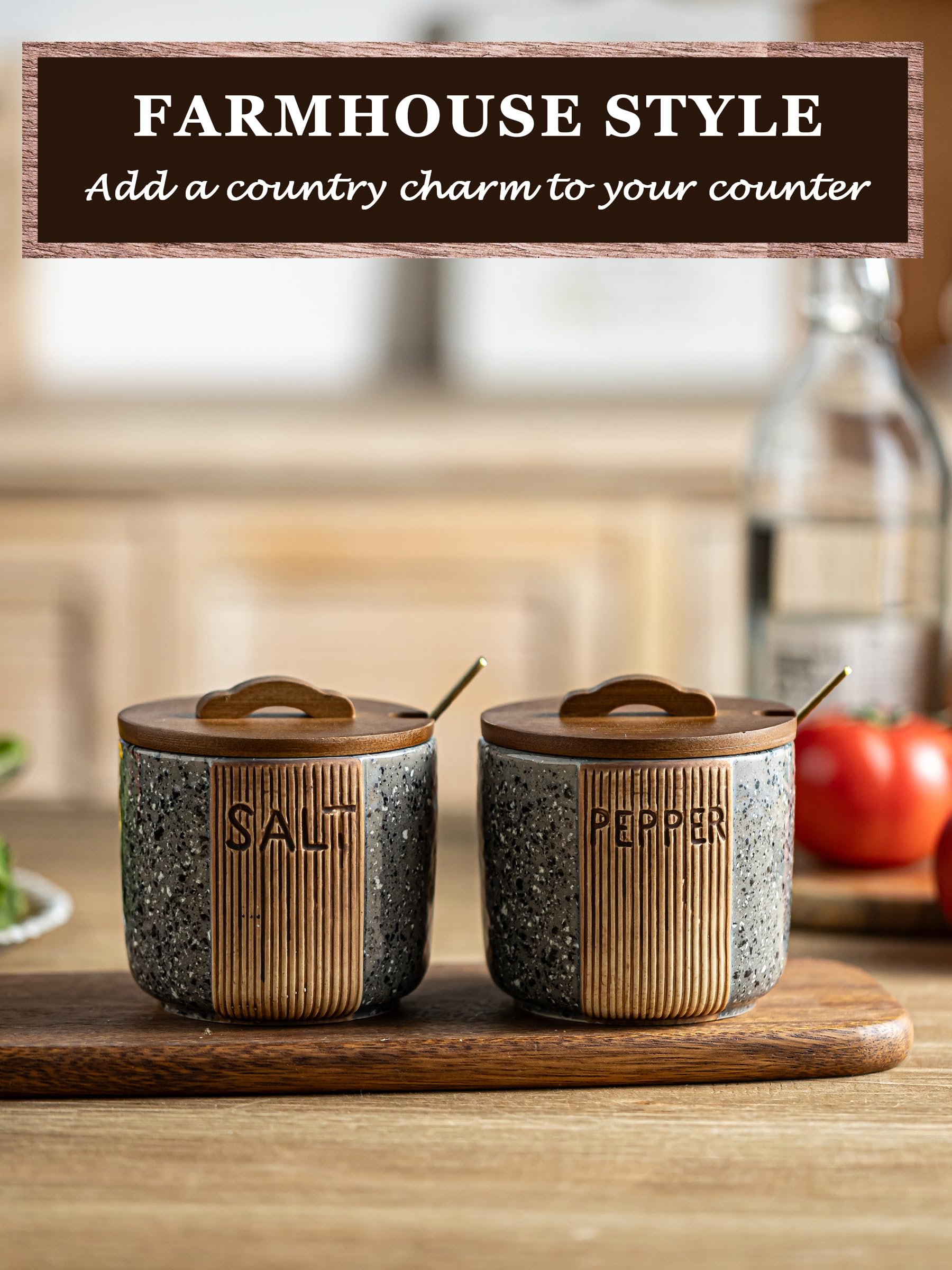 YHOJOY marble design container complements modern kitchen aesthetics.