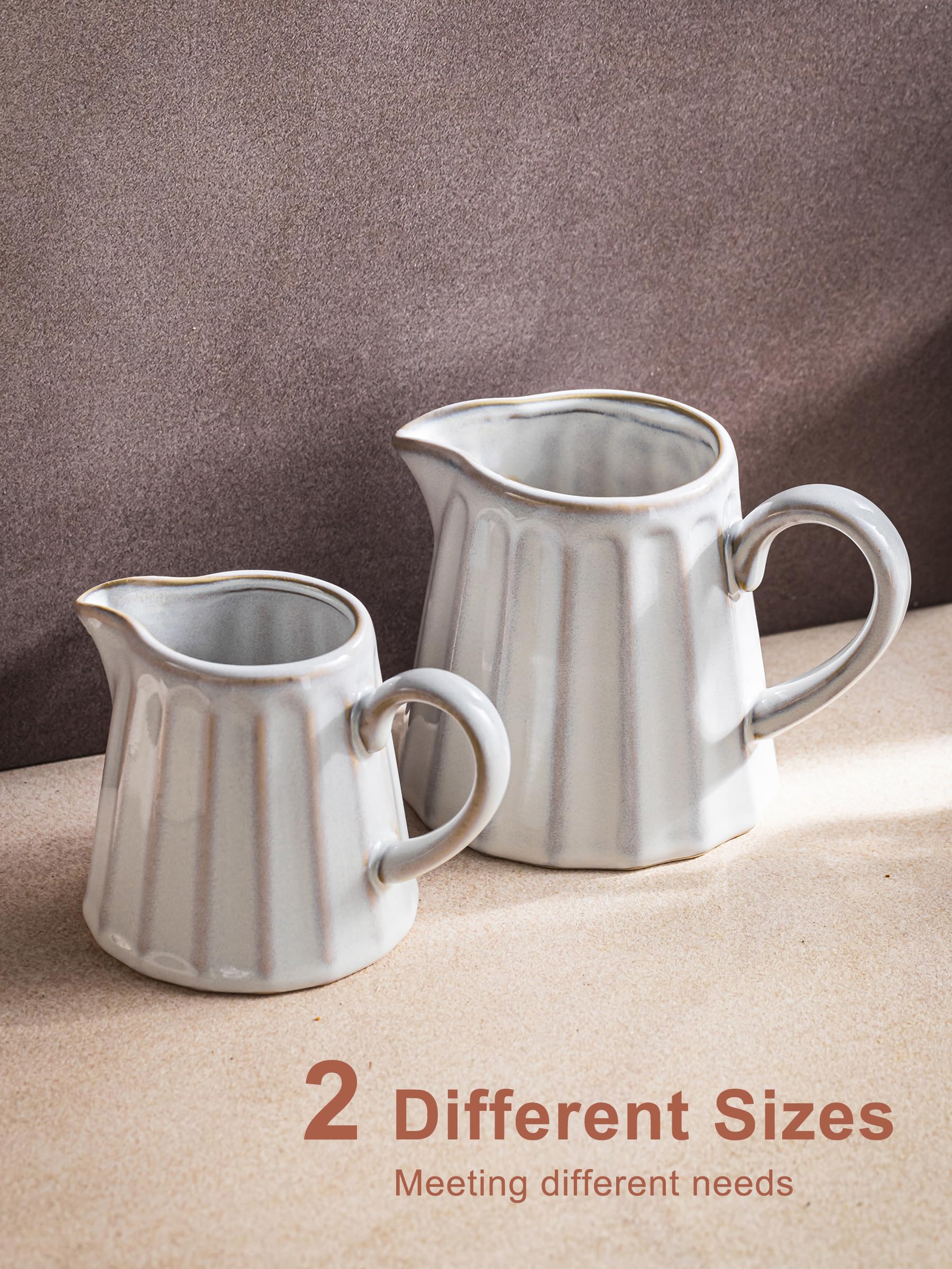YHOJOY creamer is microwave-safe for quick warming of milk or syrup.