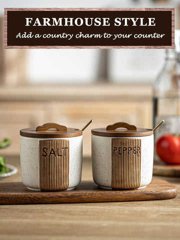 YHOJOY salt-pepper-holder-spoons for easy, precise dispensing while cooking.