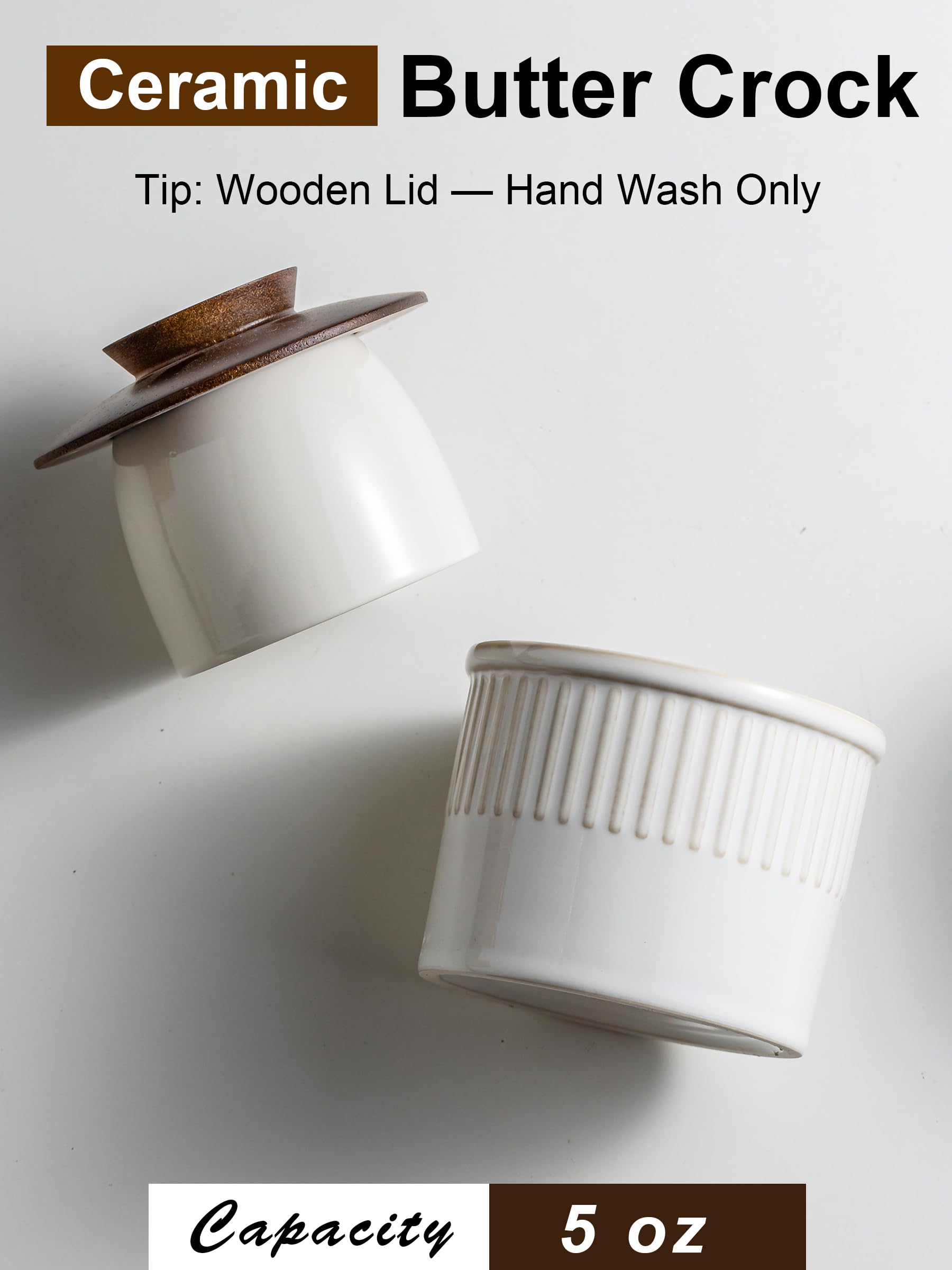 YHOJOY butter dish maintains spreadable butter at room temperature for easy meals.