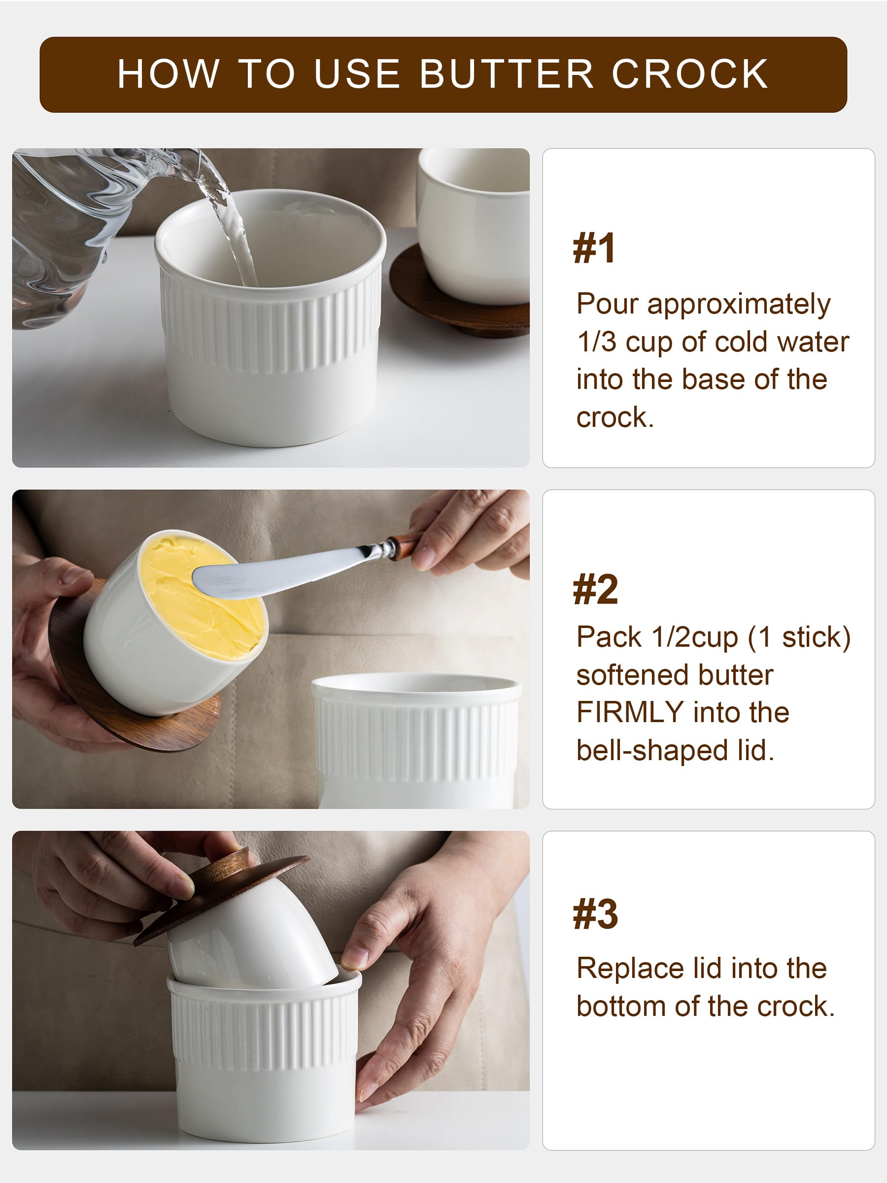 YHOJOY textured ceramic base offers durable porcelain for everyday use.