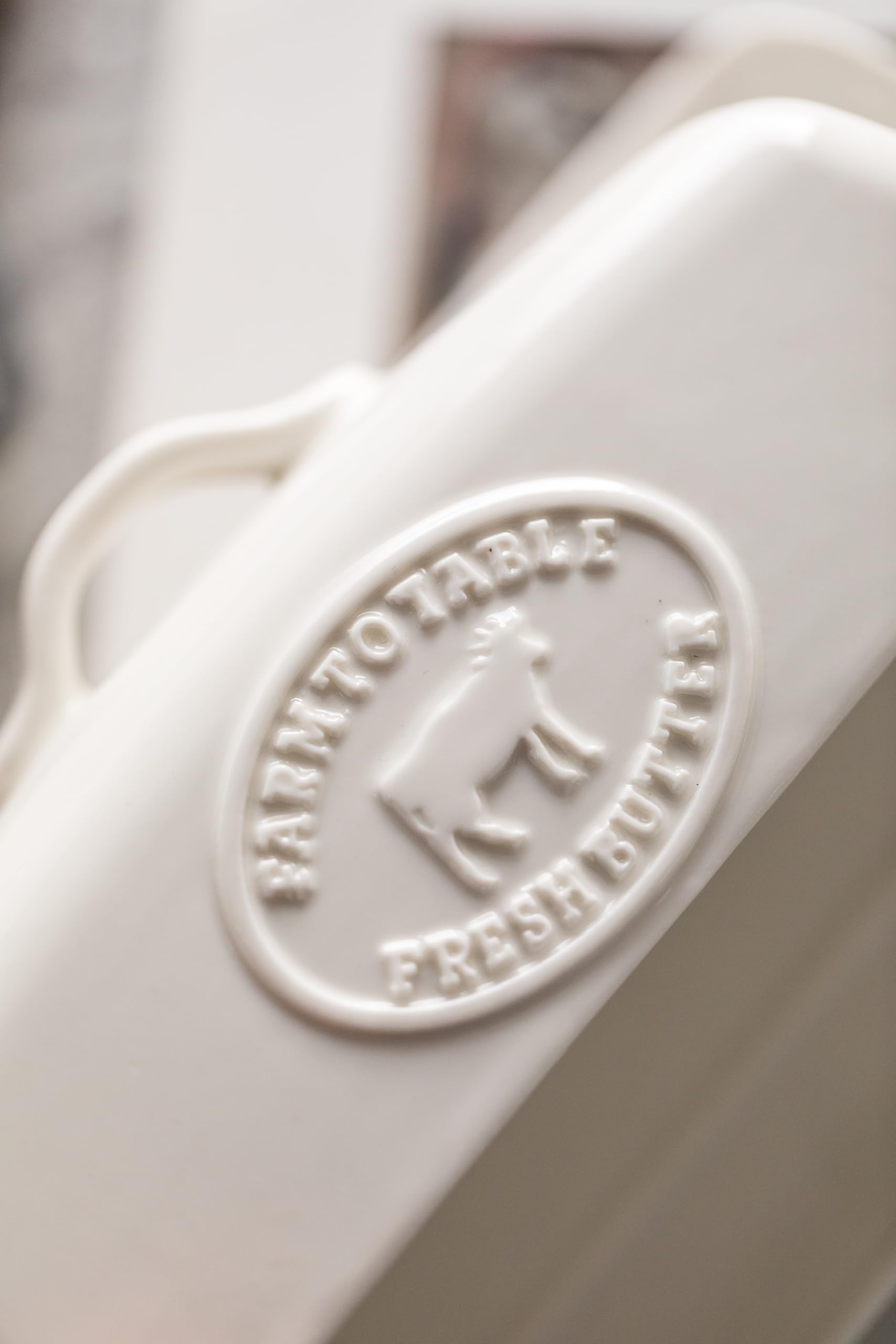 YHOJOY white butter dish for kitchen storage and easy access