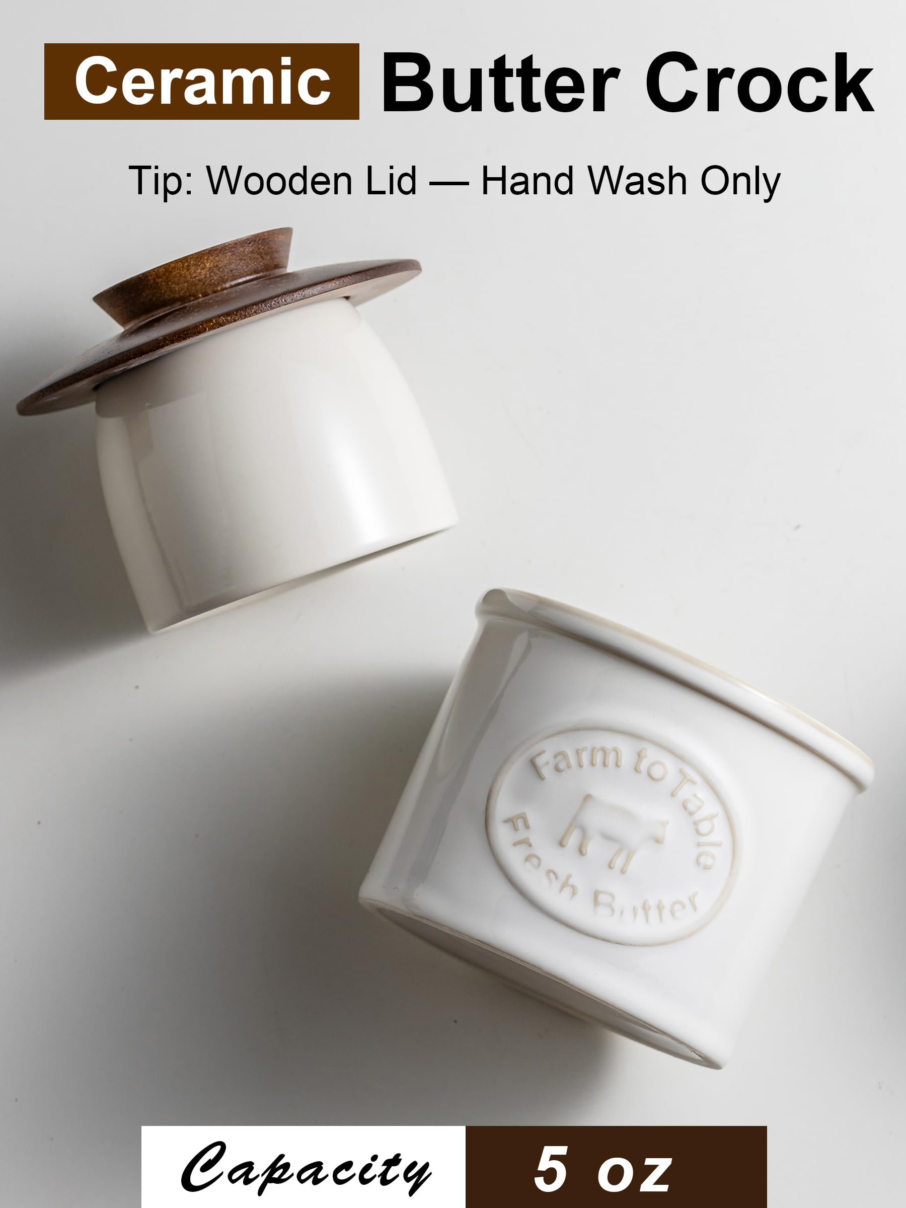 YHOJOY wooden lid close-up, hand wash only for long-lasting beauty.