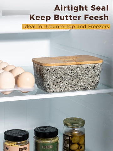 YHOJOY wooden lid with honeybee pattern complements kitchen decor.