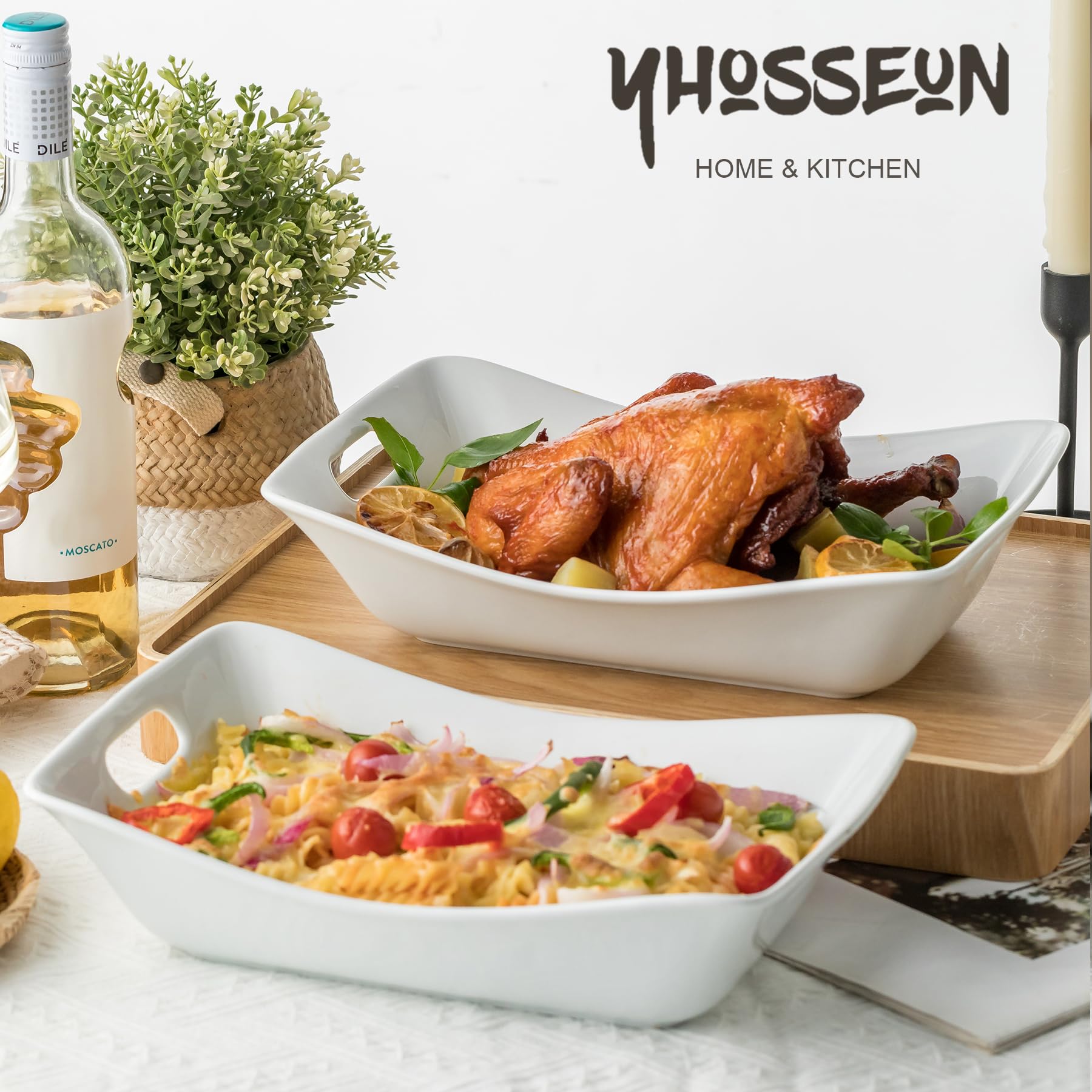 YHOSSEUN bowls with handles for easy service at table
