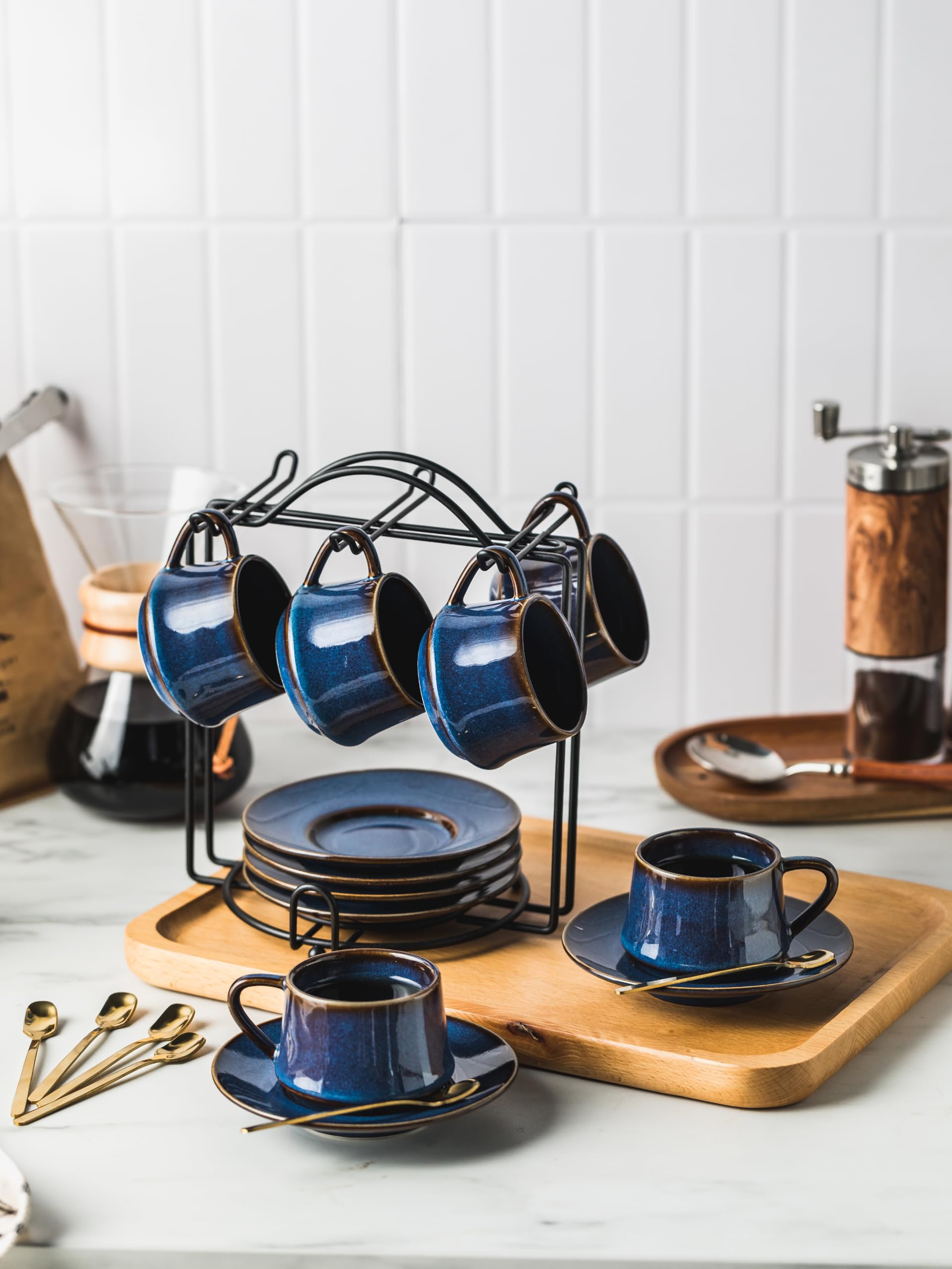 YHOSSEUN 4 oz cups perfect for small lattes or strong espresso portions.