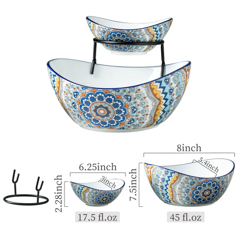 YHOSSEUN large 45 oz bowl designed for chips or salads.