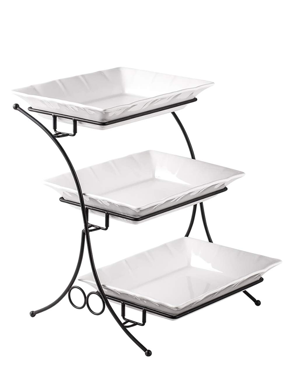 YHOSSEUN large tiered tray stand assembly showcasing premium porcelain for elegant party display