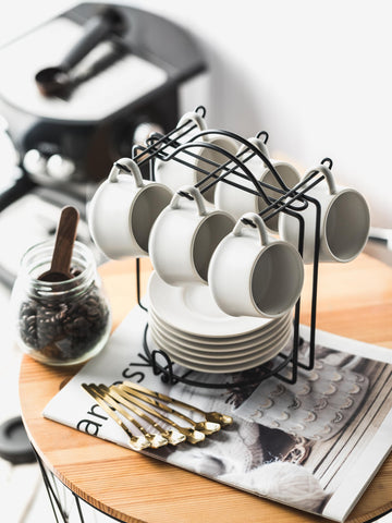 YHOSSEUN microwave and dishwasher-safe cups simplify busy mornings.