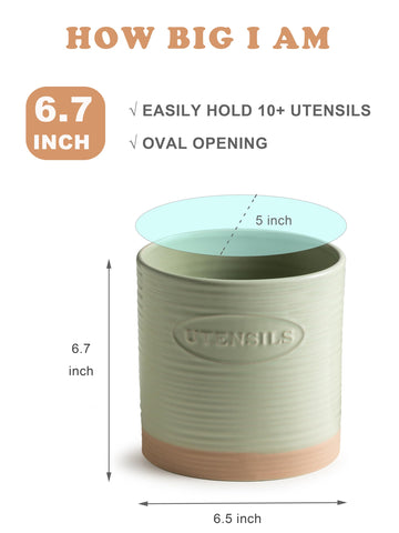 YHOSSEUN oval opening facilitates quick access to essential utensils on the counter.
