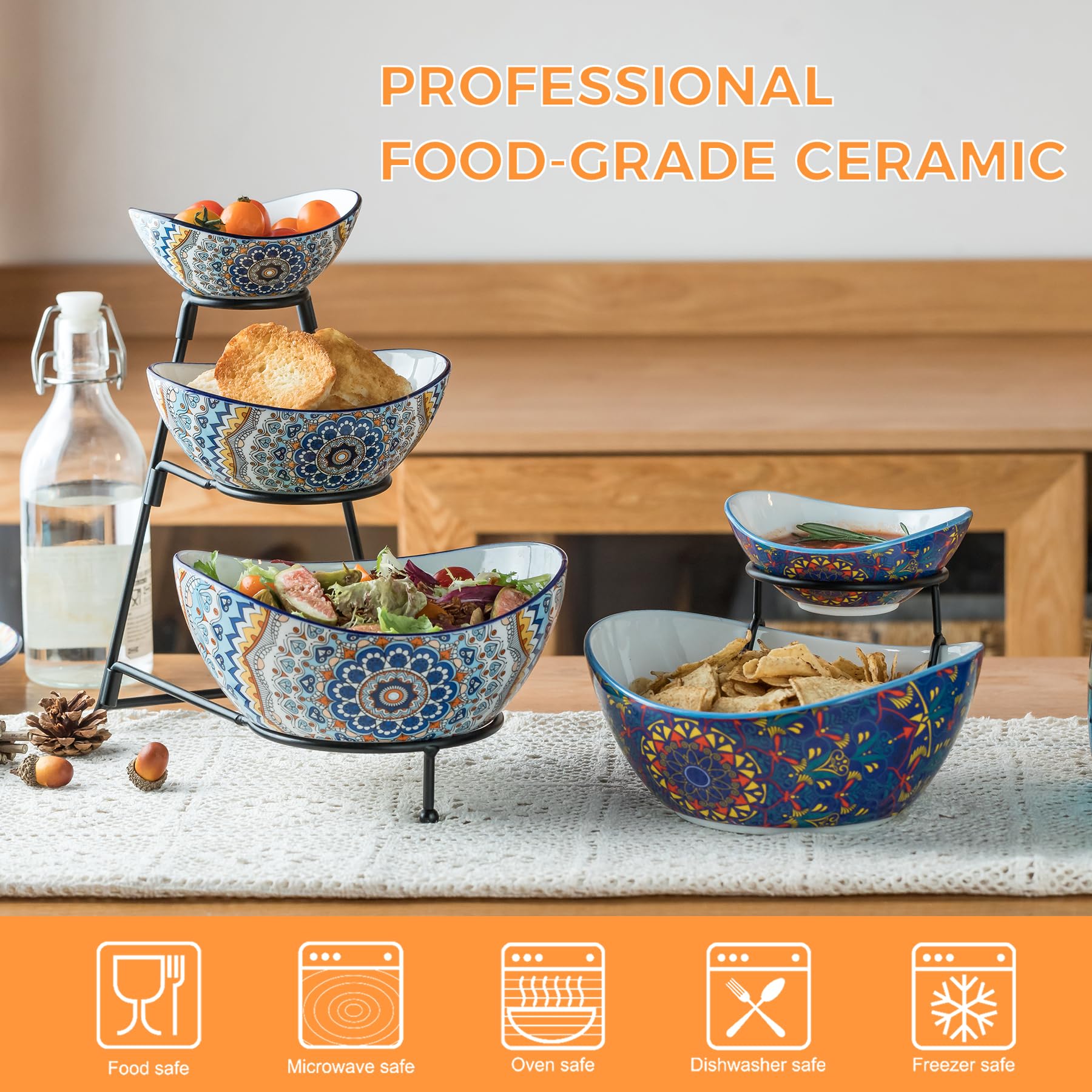 YHOSSEUN porcelain serving trays create bright, inviting table setups
