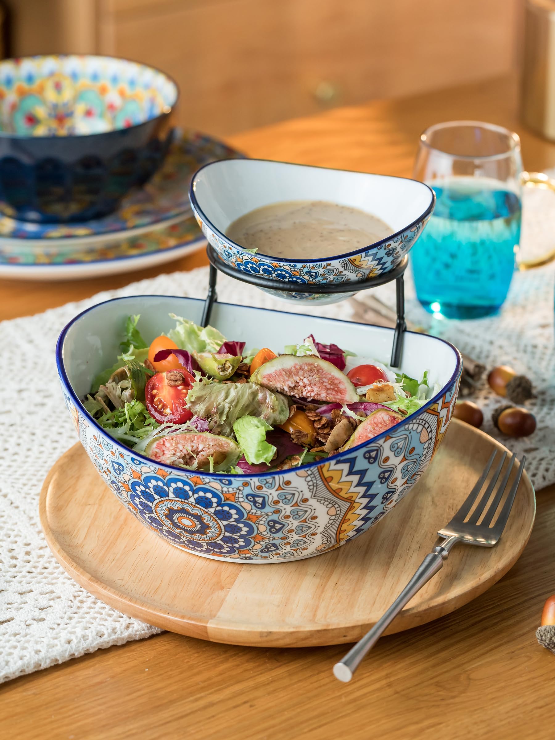 YHOSSEUN small 7 oz dip bowl keeps sauces organized.
