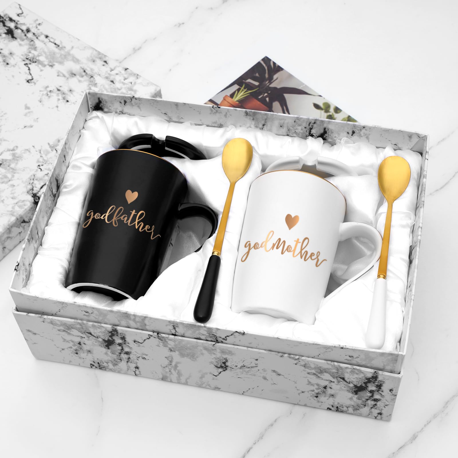 YHRJWN godparents gift set ideal for Mother's Day, Father's Day, or baptisms