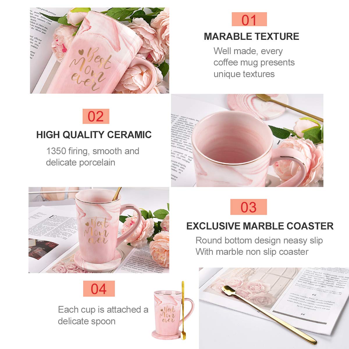 YHRJWN Dishwasher-safe 14 oz mug for simple cleaning