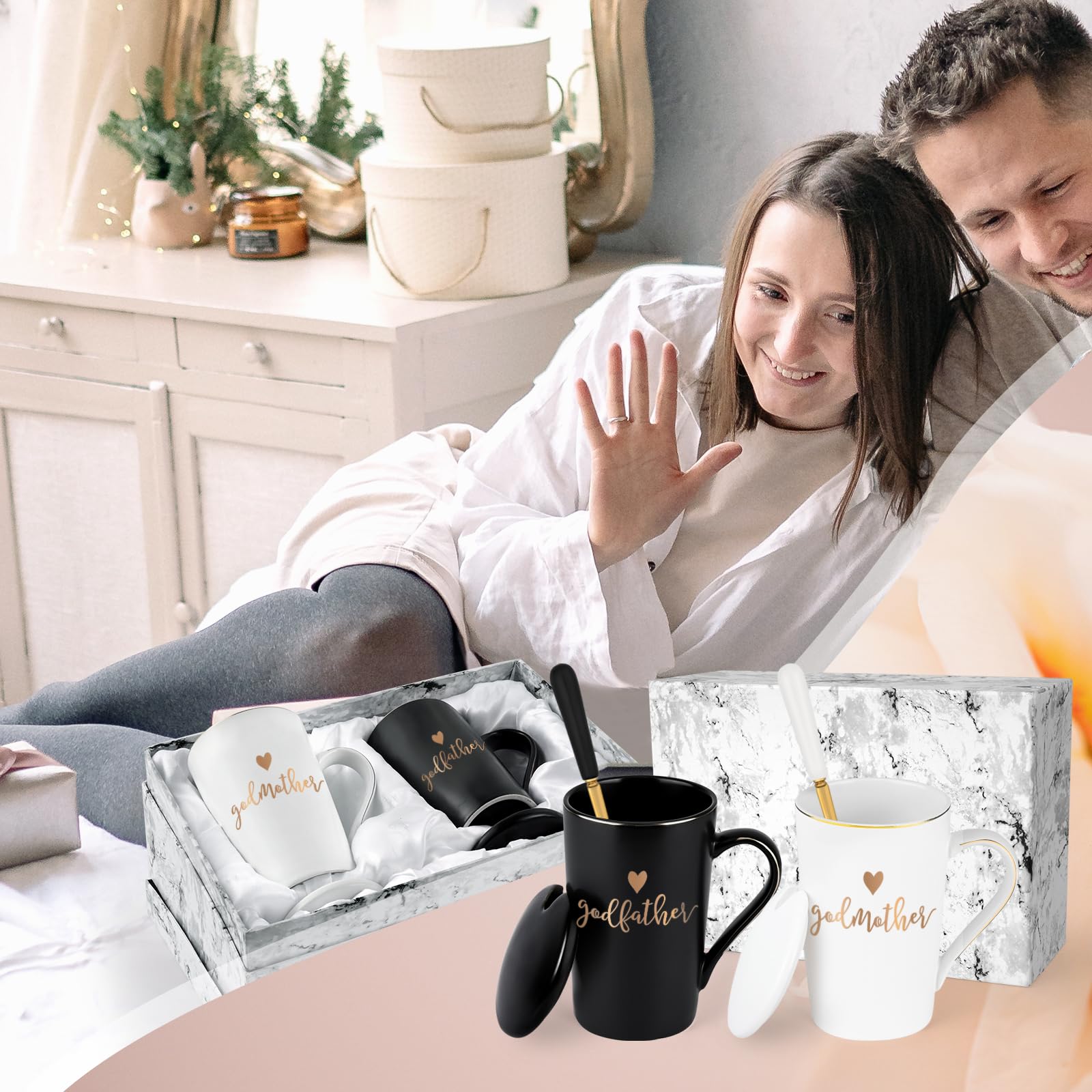 YHRJWN godfather mug in classic ceramic for fatherly moments