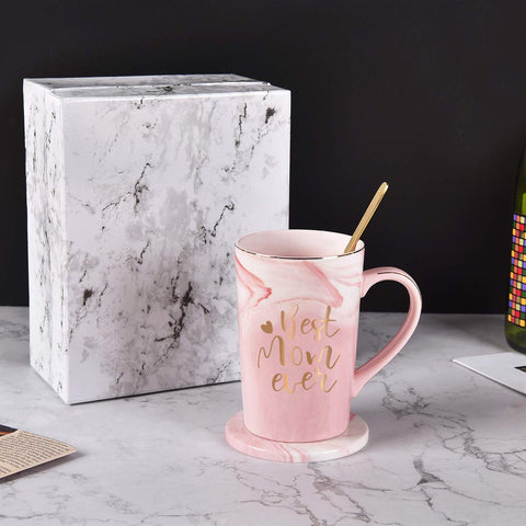 YHRJWN Handmade marbled mug with unique pattern for a personal touch