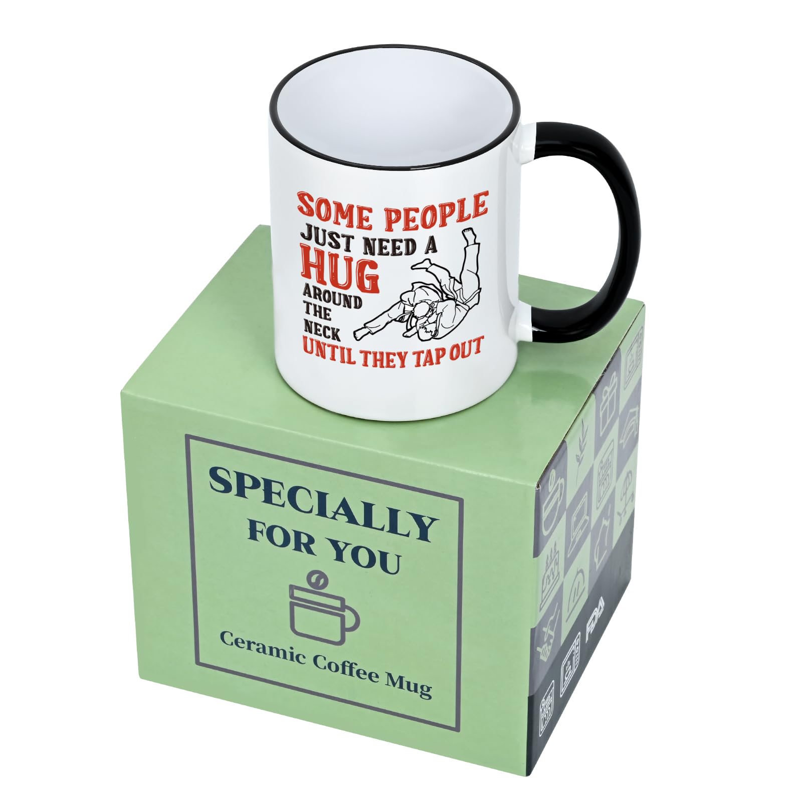 YHRJWN Jiu Jitsu mug ideal Christmas gift for coaches and athletes