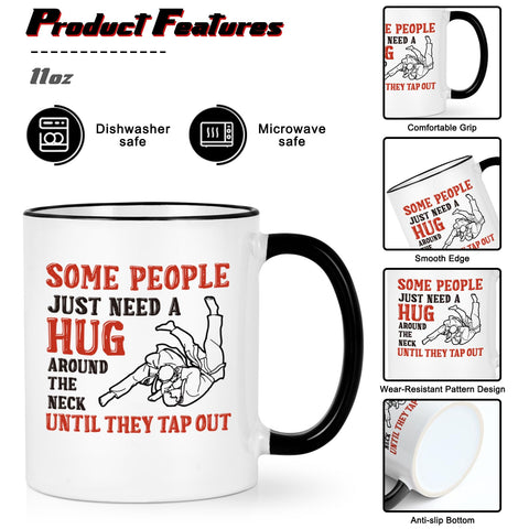 YHRJWN Jiu Jitsu mug with cozy rim for comfortable sipping after training