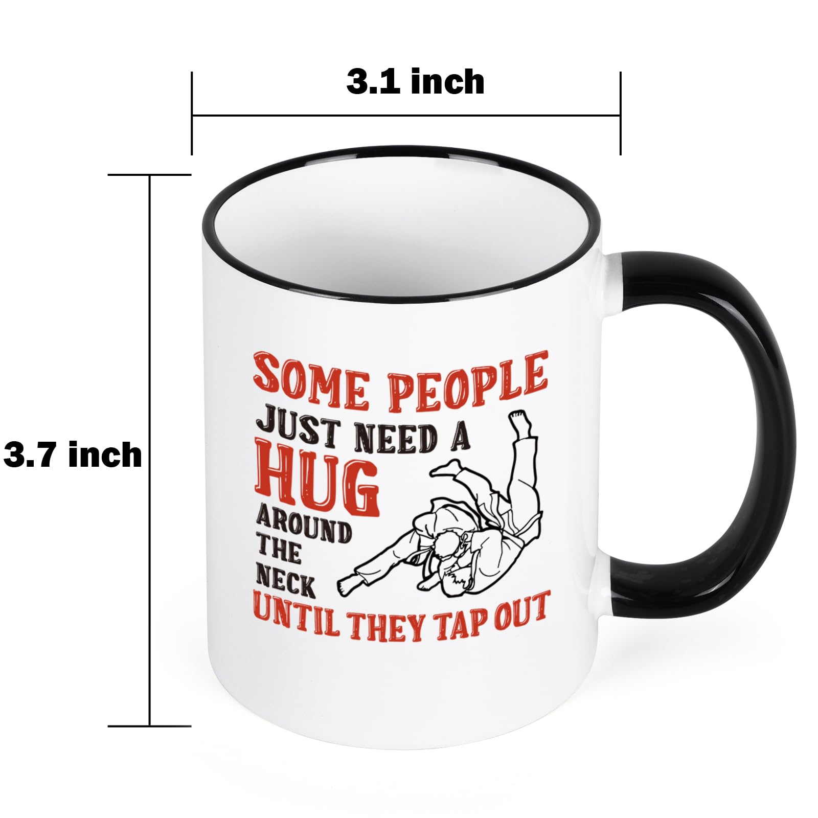 YHRJWN Jiu Jitsu mug featuring durable ceramic for everyday use