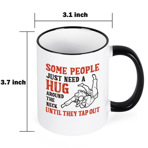 YHRJWN Jiu Jitsu mug featuring durable ceramic for everyday use